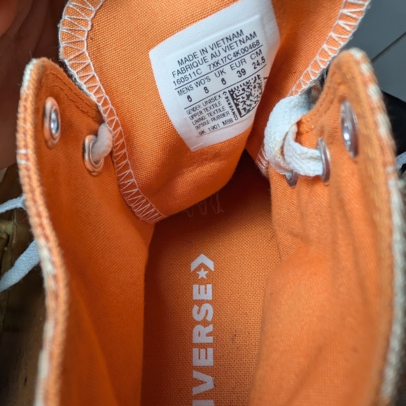 Converse Chuck Taylor All Star High Top orange tie-dye Size 8(Women), Size 6(Men - Picture 7 of 8